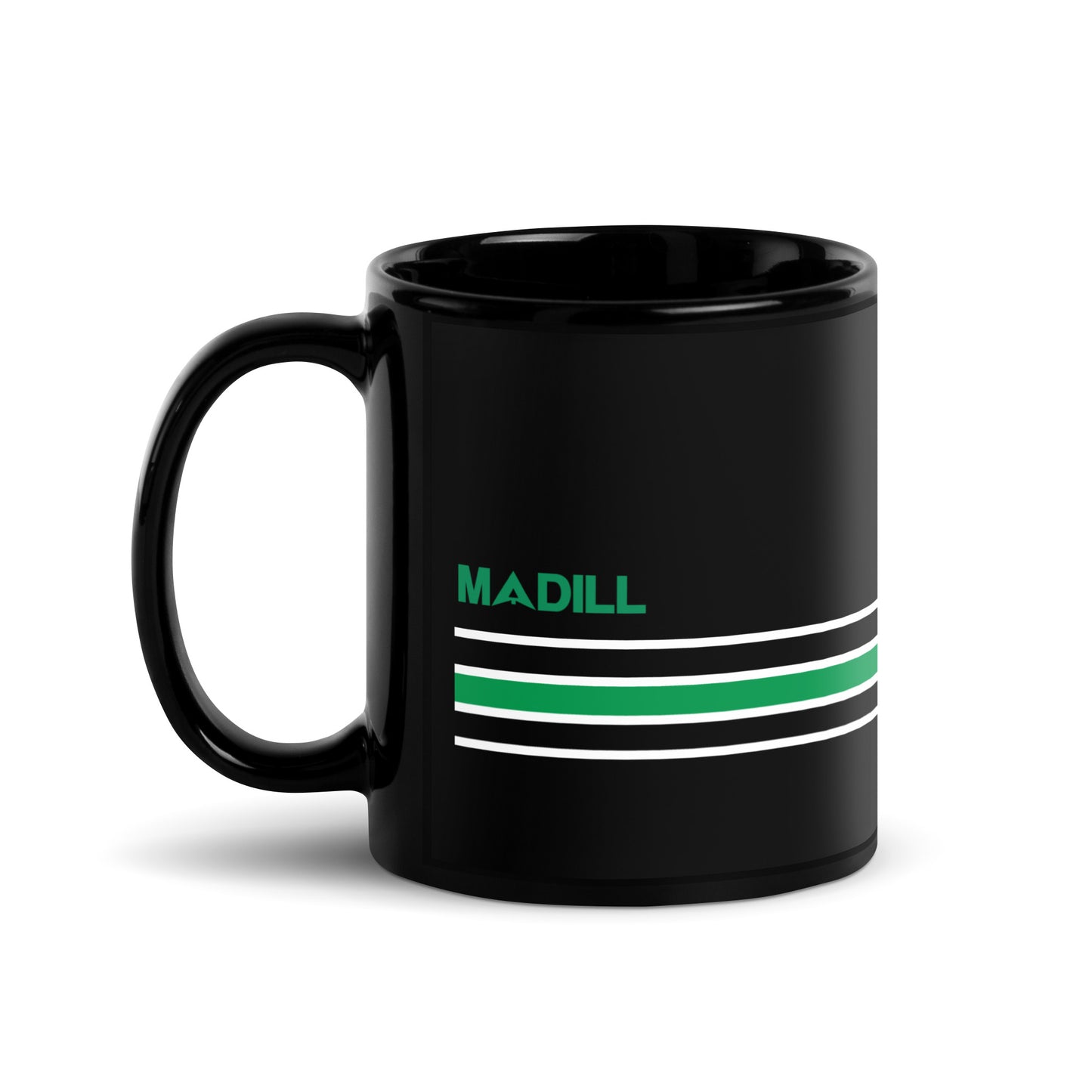 Madill Heritage Black Glossy Mug