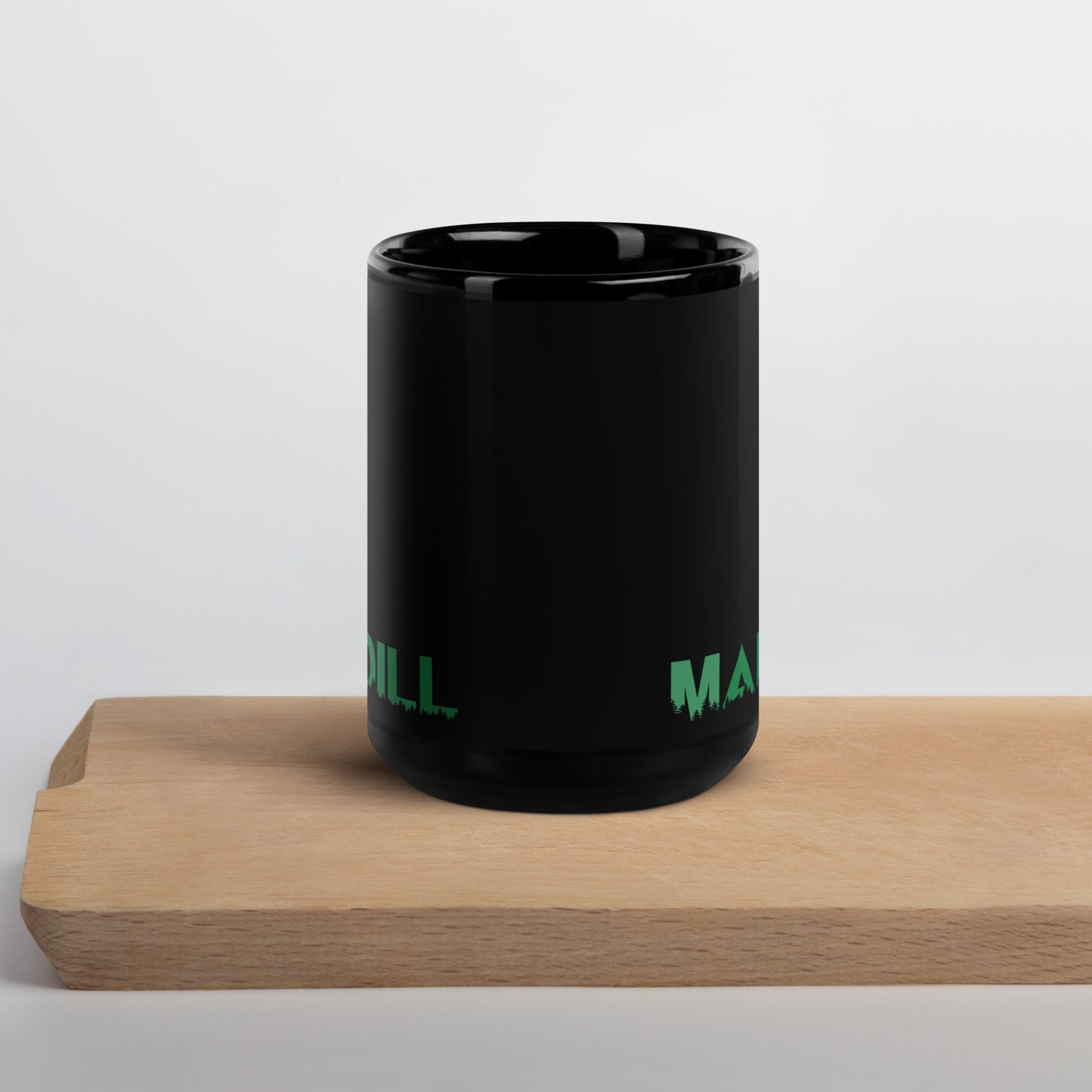 Madill Treeline Ceramic Black Mug