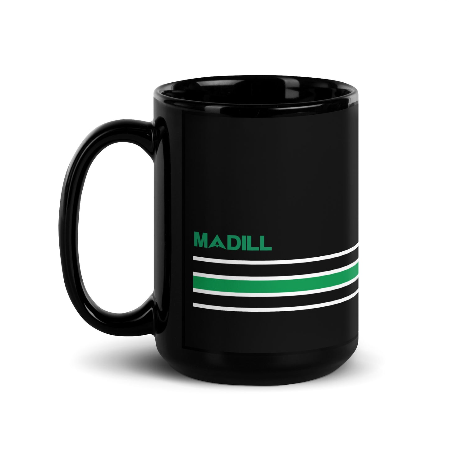 Madill Heritage Black Glossy Mug