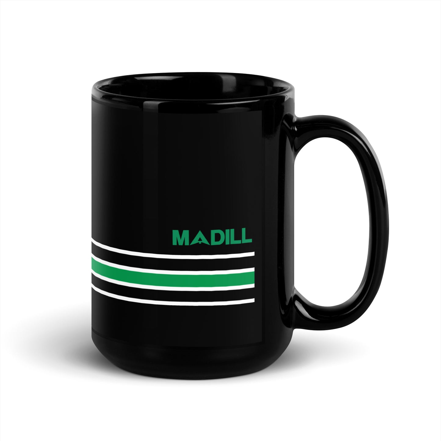 Madill Heritage Black Glossy Mug